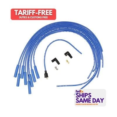 Accel ACL4038B Blue 8 mm Spark Plug Wire Kit fits V8 Performance Racing Parts - Image 1 of 4
