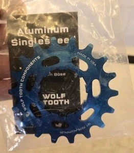 Ingranaggio in alluminio a velocità singola con denti di lupo - 18t AI-SS-BLU-COG18 - Foto 1 di 8