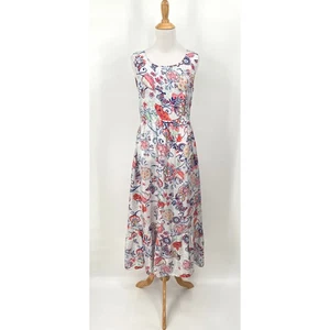 SUNDANCE Kleid Damen Small hellgrau bunt Blumenmuster Seide ärmellos Maxi - Bild 1 von 16