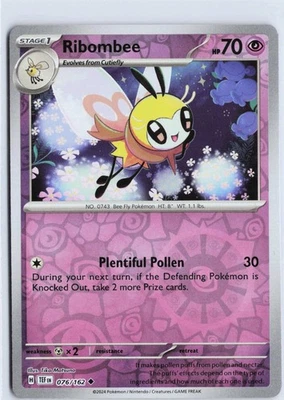 Ribombee (076/162), SV05: Temporal Forces, Reverse Holo, Uncommon - Image 1 of 2