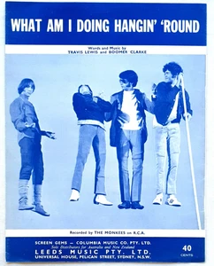 The Monkees - What Am I Doing Hangin' Round 1967 Original Australian Sheet Music - Picture 1 of 1