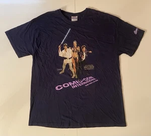 T-shirt Star Wars 2007 San Deigo fumetto taglia XL blu navy disegni grafite - Foto 1 di 6