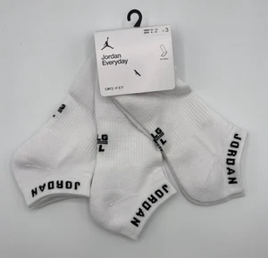 Nike Air Jordan Jumpman White No Show Socks 3 Pair Men's Size 8-12 DX9656-100 - Picture 1 of 2