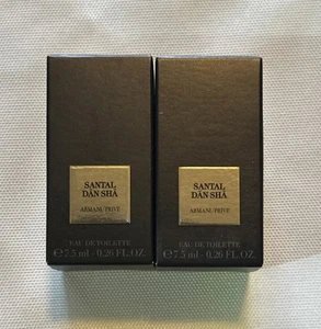 2 Bottles ARMANI PRIVE SANTAL DAN SHA SPLASH MINI BOTTLE 7ml/0.26oz Brand New - Picture 1 of 7