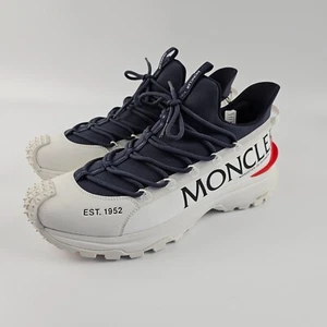 MONCLER Trailgrip Lite 2 $650 Men's Blue/White Sneakers New - Picture 1 of 11