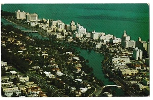 AIRVIEW of MIAMI BEACH Luftbild Florida FL Postkarte Koppel - Bild 1 von 2