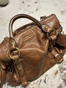 MIU MIU Vitello 2 way Tasche braun 1A Zustand - Bild 1 von 14