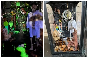 OOAK Dolls House Miniature Steampunk scientist 1/12 Diorama Electric chair Glow - Picture 1 of 17