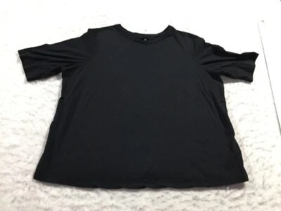 Who What Wear T Shirt Plus Size 2X Black Short Sleeve Crew Neck Stretch - Image 1 of 4
