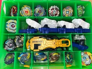 Beyblade Massive Lot—Spinning Tops Launchers 25+ Pieces In Carrycase - Picture 1 of 22