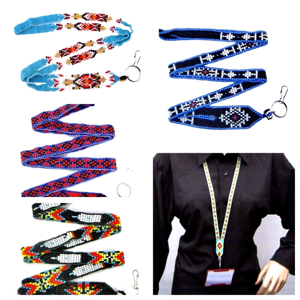 New Native Style Handcrafted Beaded Office Fashion Lanyard/ID Badge Holder - Image 1 of 1