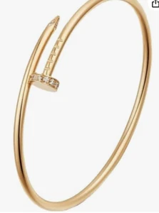 Nail Bracelet with Crystal Oval Design with Cubic Zirconia Love Nail Bangles for - Picture 1 of 7
