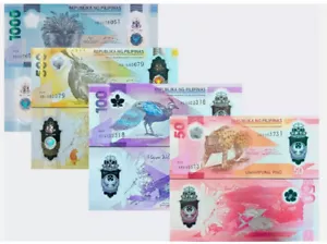 Filipinas SET 4 Piezas 2025 2024 50 100 500 1000 Piso 2022 UNC NUEVO Billete - Imagen 1 de 2