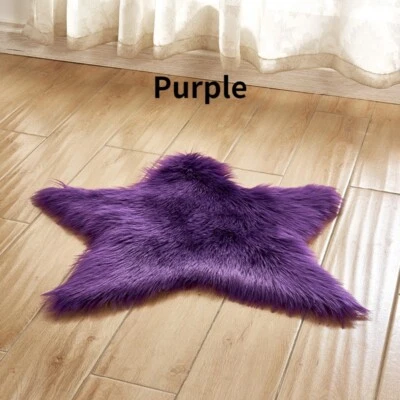  Five Pointed Star Area Rug Carpet Mat Pad Fluffy Cushion Home Floor Decor Soft - Image 1 of 4