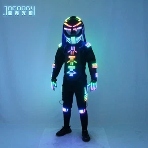 LED Roboter Multicolor Roboter Anzug DJ Party Show Leuchten Kleidung Kostüm Requisite Unisex - Bild 1 von 5