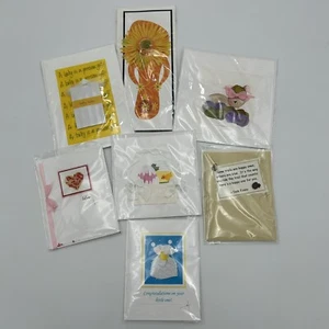 Constance Kay handgefertigte Grußkarten signiert Kunst LOT 7 Vintage 3D Verzierung NEU - Bild 1 von 16