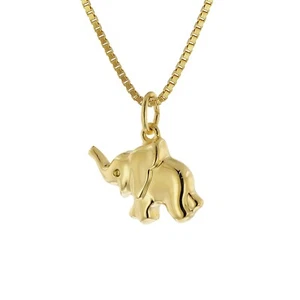 Collana gioiello ACALEE con portafortuna oro 333/8K elefante collier 50-1032 - Foto 1 di 6