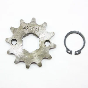 12T Dientes 20mm 420 Cadena Piñón Frontal Cog PIT TRAIL QUAD BICICLETA ATV BUGGY - Imagen 1 de 6