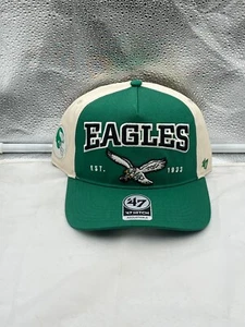 Philadelphia Eagles NFL '47 Retro Verde TT Enganche Snapback Sombrero Ajustable - Imagen 1 de 5