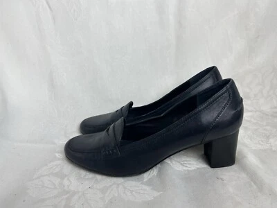 Женские Brooks Brothers «346» синий кожаный пенни мокасины насосы каблуки туфли 9 - Изображение 1 из 4