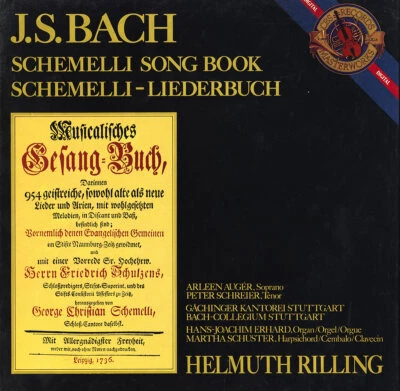 2LP BACH Schemelli Song Book AUGER SCHREIER RILLING Bach Collegium CBS D2-38972 - Image 1 of 3