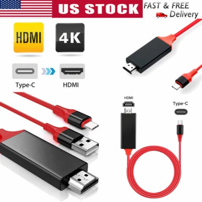 Adaptador de cable de TV USB-C tipo C a HDMI 1080P HDM para Samsung S23 S22 S21 Note20 10 Foto 1 de 4