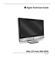 Apple iMac 27-inch Mid 2010 Technician Guide Service Manual - Picture 1 of 12