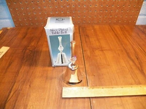 Vintage KP Silver Plated Table Bell w STRASS SWAROVSKI CRYSTALS Monogramed "M" - Picture 1 of 6