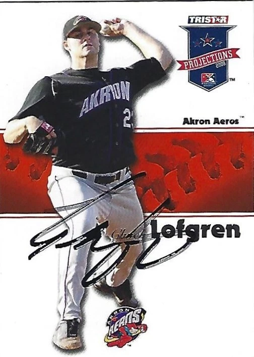 Autographed/Signed 2008 Tristar Projection Chuck Lofgren Cleveland Indians Tough - Image 1 of 1