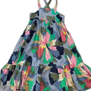 ~ Gap Kids Sundress* Sm Dress Adjustable Floral Flowers Summer Spring Sleeveless - Picture 1 of 13