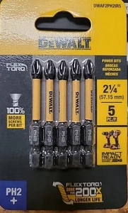 DEWALT DWAF2PH2IR5 #2 x 2 inch Impact Ready Phillips - 5 Pack - Picture 1 of 2