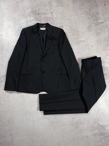 SAINT LAURENT PARIS Herren Schwarz Anzug Set Blazer/Hose 100%Wolle Gr. 48 Slim Fit - Bild 1 von 15