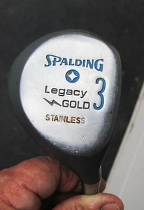 Spalding Legacy Gold 3 Wood Right Hand Steel Shaft Stainless Head L Flex 41” - Picture 1 of 7