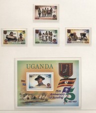 Uganda 1982 75° Scoutismo serie cpl e BF nuova integra MNH T1300