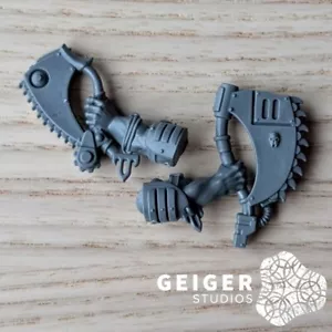 Necromunda Bits | Corpse Grinder Cult | Skinner Chain Cleavers Set (A) | 40k - Foto 1 di 1