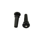 Musiclily 2 Pieces Plastic Acoustic Guitar End Pin Black Body with White Dot
