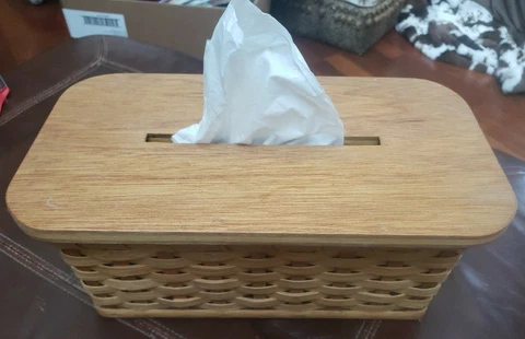 Vintage Gingirich Amish tissue basket Cover