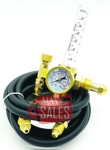 New Argon CO2 Mig Tig Flow meter Regulator w/ Hose 4 Gas Welding Weld Machine - Picture 1 of 3