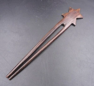 Pic / Pique à Cheveux Chignon Etoile en Bois de Sono (bois exotique) - Imagen 1 de 2