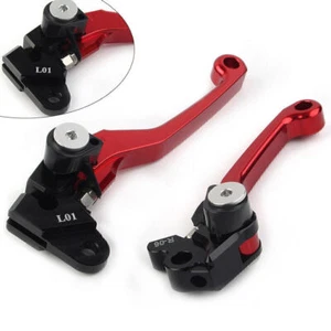 Palancas de embrague de freno pivotante para HONDA CRF125R CRF150R 97-21 CRF250R/450R 02-03 ROJO - Imagen 1 de 6