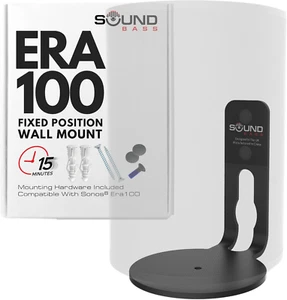 Era100 Wall Mount Bracket Low Profile Black Single Unit Compatible With Sonos Er - Picture 1 of 10