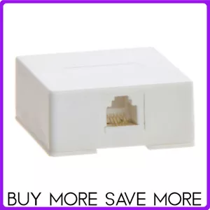 RJ12 Telephone Surface Mount Box 1 Port 6P6C Keystone Wall Box for Phone Fax - Picture 1 of 1