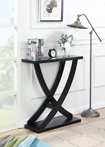 Small Modern Narrow Console Table Accent Hall Display Entryway Slim Espresso NEW - Picture 1 of 3