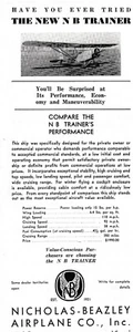 1932 Nicholas-Beazley NB Trainer Aircraft ad 12/24/2022j - Picture 1 of 1