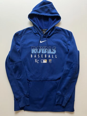 Nike Kansas City Royals Hoodie Mens Medium Blue Dri-Fit Authentic Collection MLB Cover