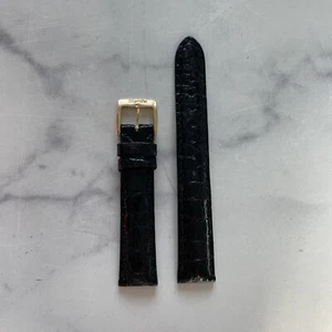 BANDA alligator embossed 16mm Black watch band straps Bargains Deals - Picture 1 of 4