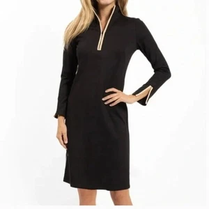 Neu Jude Connally Anna schwarz camel Kleid Ponte Strick Gr. XL - Bild 1 von 8
