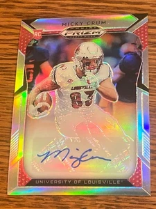 2019 Prizm Draft Picks Autograph Micky Crum  Louisville Refractor #223 - Picture 1 of 2