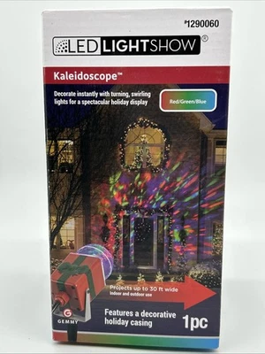 Gemmy Projection Lightshow SWIRLING Red/Green/bl LED Kaleidoscope Spotlight - Image 1 of 4
