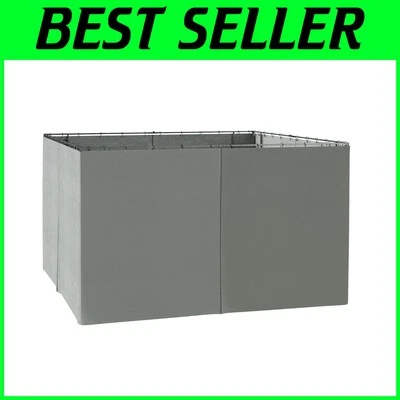 Lightweight Gray Gazebo Curtain Set - Easy Setup with Panels, Hooks & Rings - Image 1 of 4